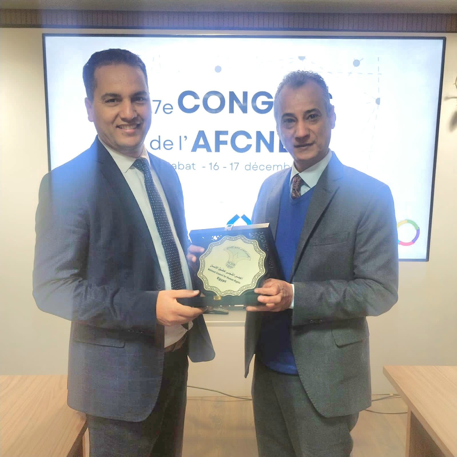  المجلس القومي لحقوق الإنسان يكرم قيادة المجلس الوطني لحقوق الإنسان في المملكة المغربية* 