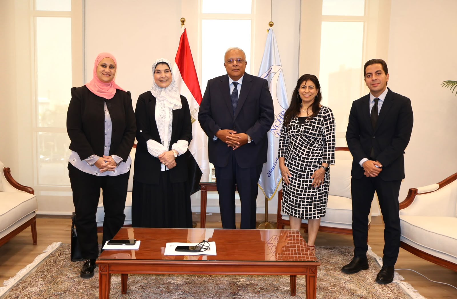  القومى لحقوق الإنسان يستقبل الاعلامية نشوى الحوفي بمقر المجلس 